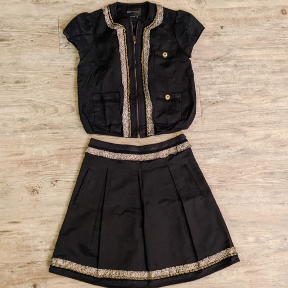 BCBG MaxAzaria Eclectic Chic Business Casual Statement Top Luxury Brand in Vogue - Picture 5 of 8